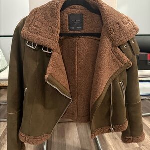 Zara Basic Green and Chocolate Outerwear